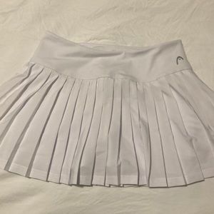 Pleated Tennis Skort White